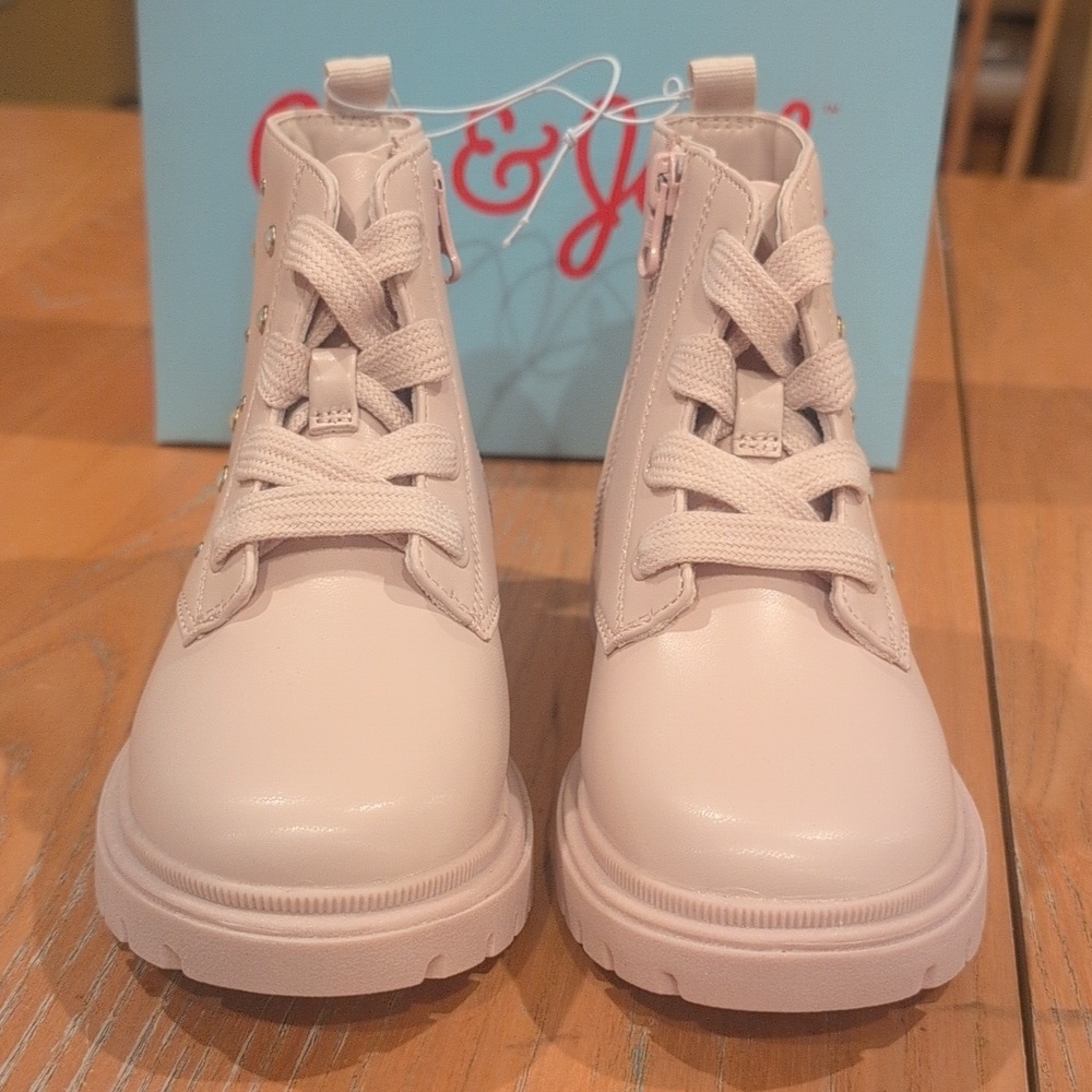 Cat & Jack Size 11 Amaya Boots In Blush Pink, NEW - Picture 4 of 9